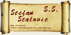 Stefan Stalović vizit kartica